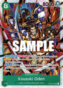 Kouzuki Oden OP02-030 V1 - Character Verde Super Rare - Near Mint - Paramount War - Carta One Piece Card Game