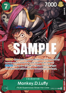 Monkey.D.Luffy OP02-041 V2 - Character Verde Alternate Art - Near Mint - Paramount War - Carta One Piece Card Game