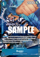 Buggy OP02-058 V2 - Character Blu Alternate Art - Near Mint - Paramount War - Carta One Piece Card Game