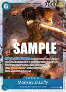 Monkey.D.Luffy OP02-062 V1 - Character Blu Super Rare - Near Mint - Paramount War - Carta One Piece Card Game
