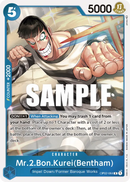 Mr.2.Bon.Kurei (Bentham) OP02-064 - Character Blu Rare - Near Mint - Paramount War - Carta One Piece Card Game