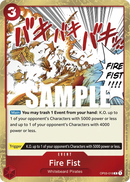 Fire Fist OP03-018 V1 - Event Rosso Rare - Near Mint - Pillars of Strenght - Carta One Piece Card Game