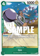 Gin OP03-024 V1 - Character Verde Rare - Near Mint - Pillars of Strenght - Carta One Piece Card Game