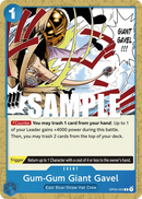Gum-Gum Giant Gavel OP03-055 - Event Blu Common - Near Mint - Pillars of Strenght - Carta One Piece Card Game