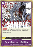 Gum-Gum Jet Gatling OP03-072 - Event Viola Rare - Near Mint - Pillars of Strenght - Carta One Piece Card Game