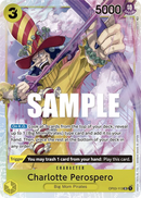 Charlotte Perospero OP03-113 V1 - Character Giallo Super Rare - Near Mint - Pillars of Strenght - Carta One Piece Card Game