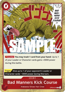 Bad Manners Kick Course OP04-016 - Event Rosso Rare - Near Mint - Kingdoms of Intrigue - Carta One Piece Card Game