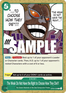 The Weak Do Not Have the Right to Choose How They Die!!! OP04-038 - Event Verde Common - Near Mint - Kingdoms of Intrigue - Carta One Piece Card Game