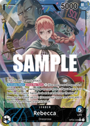 Rebecca OP04-039 V2 - Leader Blu/Nero Alternate Art - Near Mint - Kingdoms of Intrigue - Carta One Piece Card Game