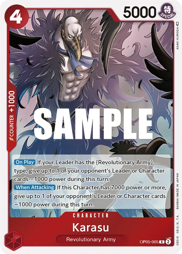 Karasu OP05-005 - Character Rosso Rare - Near Mint - Awakening of a Ne
