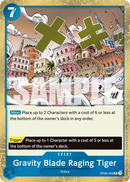 Gravity Blade Raging Tiger OP06-058 - Event Blu Rare - Near Mint - Wings of the Captain - Carta One Piece Card Game