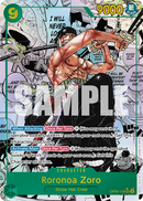 Roronoa Zoro OP06-118 V3 - Character Verde Manga Rare - Near Mint - Wings of the Captain - Carta One Piece Card Game