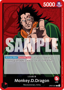 Monkey.D.Dragon OP07-001 V1 - Leader Rosso - Near Mint - 500 Years in the Future - Carta One Piece Card Game