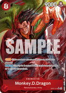 Monkey.D.Dragon OP07-015 V2 - Character Rosso Alternate Art - Near Mint - 500 Years in the Future - Carta One Piece Card Game
