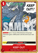KEEP OUT OP07-018 - Event Rosso Common - Near Mint - 500 Years in the Future - Carta One Piece Card Game