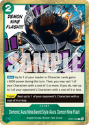 Demonic Aura Nine-Sword Style Asura Demon Nine Flash OP07-036 - Event Verde Rare - Near Mint - 500 Years in the Future - Carta One Piece Card Game