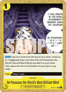 He Possesses the World's Most Brilliant Mind OP07-114 - Event Giallo Uncommon - Near Mint - 500 Years in the Future - Carta One Piece Card Game