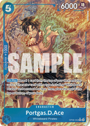 Portgas.D.Ace OP08-052 V2 - Character Blu Alternate Art - Near Mint - Two Legends - Carta One Piece Card Game