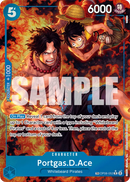 Portgas.D.Ace OP08-052 - Character Blu Treasure Rare - Near Mint - Royal Blood - Carta One Piece Card Game