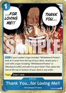 Thank You...for Loving Me!! OP08-053 - Event Blu Rare - Near Mint - Two Legends - Carta One Piece Card Game