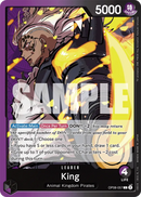 King OP08-057 V1 - Leader Viola/Nero - Near Mint - Two Legends - Carta One Piece Card Game