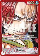 Shanks OP09-001 V2 - Leader Rosso Alternate Art - Near Mint - Emperors in the New World - Carta One Piece Card Game