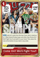 Come On!! We'll Fight You!! OP09-020 - Event Rosso Rare - Near Mint - Emperors in the New World - Carta One Piece Card Game