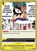 Never Underestimate the Power of Miracles!! OP09-116 - Event Giallo Common - Near Mint - Emperors in the New World - Carta One Piece Card Game