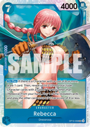 Rebecca OP10-058 V1 - Character Blu Super Rare - Near Mint - Royal Blood - Carta One Piece Card Game