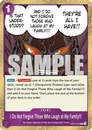 I Do Not Forgive Those Who Laugh at My Family!!! OP10-078 - Event Viola Rare - Near Mint - Royal Blood - Carta One Piece Card Game