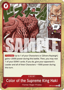 Color of the Supreme King Haki OP12-018 - Event Rosso Rare - Near Mint - Legacy of the Master - Carta One Piece Card Game