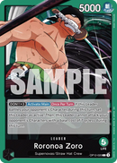 Roronoa Zoro OP12-020 V1 - Leader Verde - Near Mint - Legacy of the Master - Carta One Piece Card Game