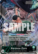 Roronoa Zoro OP12-020 V2 - Leader Verde Alternate Art - Near Mint - Legacy of the Master - Carta One Piece Card Game