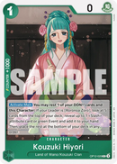 Kouzuki Hiyori OP12-028 - Character Verde Rare - Near Mint - Legacy of the Master - Carta One Piece Card Game