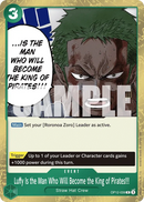 Luffy Is the Man Who Will Become the King of Pirates!!! OP12-039 - Event Verde Rare - Near Mint - Legacy of the Master - Carta One Piece Card Game
