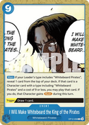 I Will Make Whitebeard the King of the Pirates OP12-058 - Event Blu Common - Near Mint - Legacy of the Master - Carta One Piece Card Game