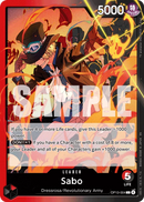 Sabo OP13-004 V1 - Leader Rosso/Nero - Near Mint - Carrying on his Will - Carta One Piece Card Game