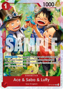 Ace & Sabo & Luffy OP13-007 V1 - Character Rosso Super Rare - Near Mint - Carrying on his Will - Carta One Piece Card Game