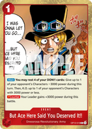 But Ace Here Said You Deserved It!! OP13-019 - Event Rosso Rare - Near Mint - Carrying on his Will - Carta One Piece Card Game