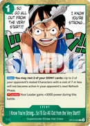 I Know You're Strong... So I'll Go All Out from the Very Start!!! OP13-040 - Event Verde Rare - Near Mint - Carrying on his Will - Carta One Piece Card Game