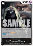 St. Topman Warcury OP13-089 V1 - Character Nero Rare - Near Mint - Carrying on his Will - Carta One Piece Card Game