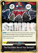 The Five Elders Are at Your Service!!! OP13-096 - Event Nero Rare - Near Mint - Carrying on his Will - Carta One Piece Card Game