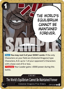 The World's Equilibrium Cannot Be Maintained Forever OP13-097 - Event Nero Common - Near Mint - Carrying on his Will - Carta One Piece Card Game