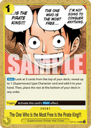 The One Who Is the Most Free Is the Pirate King!!! OP13-116 - Event Giallo Uncommon - Near Mint - Carrying on his Will - Carta One Piece Card Game