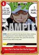 I Have a Plan to Take Down One of the Four Emperors!! OP14-019 - Event Rosso Uncommon - Near Mint - The Azure Sea's Seven - Carta One Piece Card Game