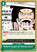 Strive to Surpass me, Roronoa Zoro!!! OP14-036 - Event Common - Near Mint - The Azure Sea's Seven - Carta One Piece Card Game