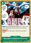 I Never Bother to Remember the Faces of Trash OP14-038 - Event Uncommon - Near Mint - The Azure Sea's Seven - Carta One Piece Card Game