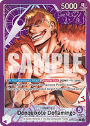 Donquixote Doflamingo OP14-060 V2 - Leader Viola Alternate Art - Near Mint - The Azure Sea's Seven - Carta One Piece Card Game