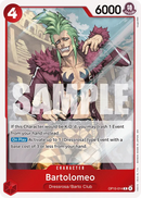 Bartolomeo OP15-014 - Character Rosso Rare - Near Mint - Adventure On Kami's Island - Carta One Piece Card Game