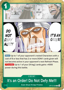It's an Order! Do Not Defy Me!!! OP15-038 - Event Verde Rare - Near Mint - Adventure On Kami's Island - Carta One Piece Card Game